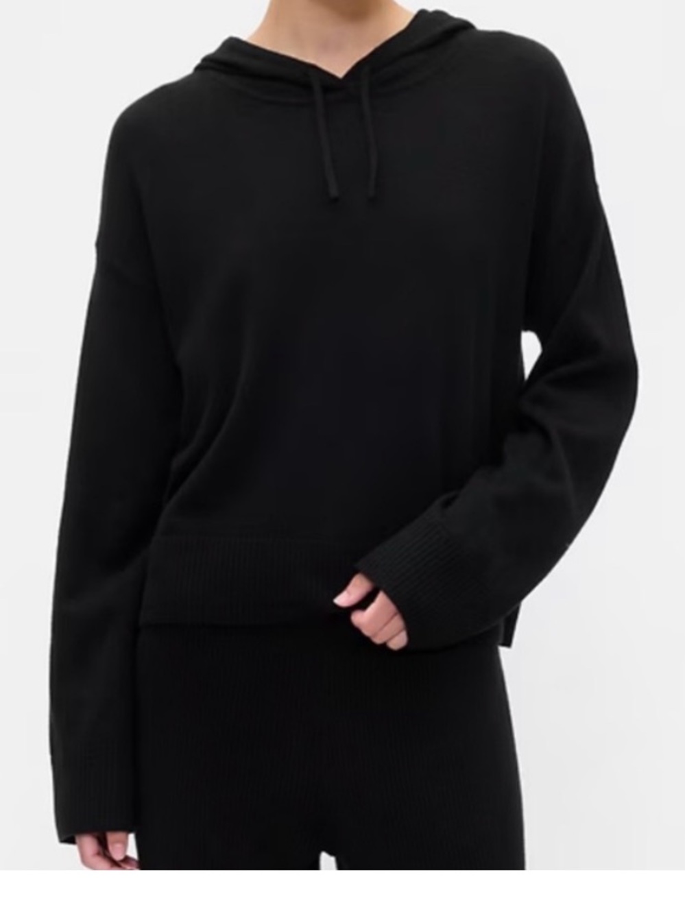 GAP Black Lightweight Hoodie Pullover